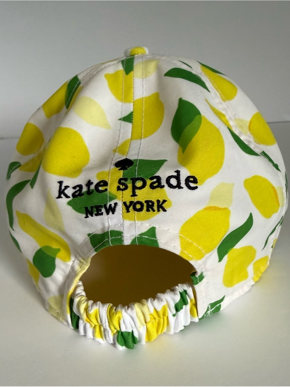 Kate Spade - New York - Lemon Toss - Print Baseball Cap with Black Spade. - Picture 3 of 6